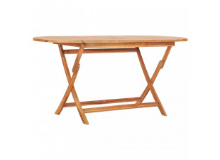 Skladací záhradný stôl teakové drevo Dekorhome