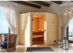 Interiérová fínska sauna 195 x 169 cm Dekorhome