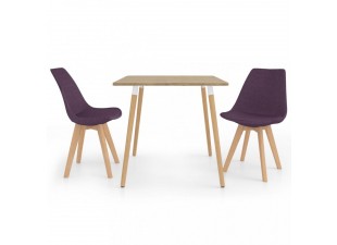Jedálenský set 2 + 1 buk / látka / plast Dekorhome