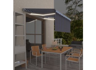 Ručne zaťahovacia markíza s roletou a LED 450x300 cm Dekorhome