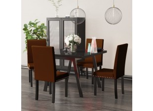 Jedálenská stolička 4 ks PVC / drevo Dekorhome