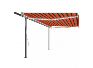 Ručne zaťahovacia markíza s LED svetlom 500x300 cm Dekorhome