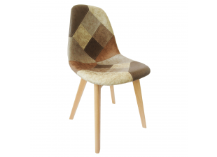 Jedálenská stolička SALEVA patchwork / buk
