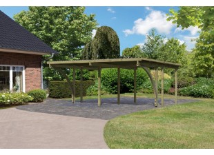 Drevený dvojitý prístrešok / carport ECO 1A Dekorhome