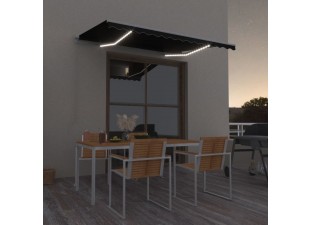 Ručne zaťahovacia markíza s LED svetlom 300x250 cm Dekorhome