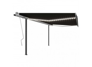 Ručne zaťahovacia markíza s LED svetlom 400x350 cm Dekorhome