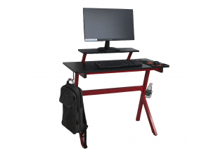 PC stôl LATIF čierna / červená