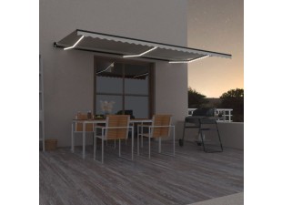 Ručne zaťahovacia markíza s LED svetlom 450x350 cm Dekorhome