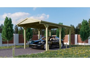 Drevený prístrešok / carport 297x 496 cm Dekorhome