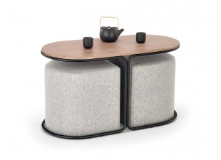 Set konferenčný stolík a taburety PAMPA
