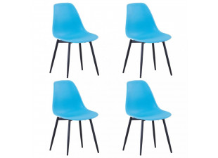 Jedálenská stolička 4 ks plast / kov Dekorhome