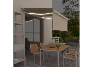 Ručne zaťahovacia markíza s roletou a LED 600x300 cm Dekorhome