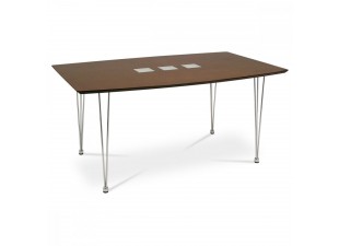 Jedálenský stôl WD-5910BR hnedá / chróm