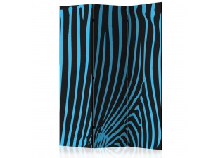 Paraván Zebra pattern (turquoise) Dekorhome