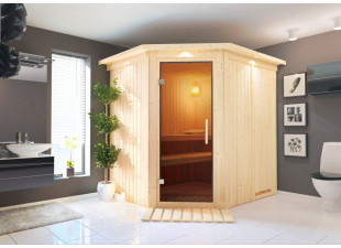 Interiérová fínska sauna 196 x 170 cm Dekorhome