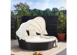 Záhradná posteľ Ø 230 cm D2841 čierna Dekorhome