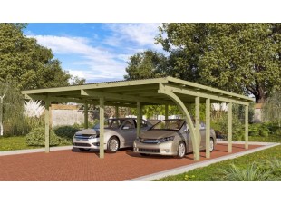 Drevený dvojitý prístrešok / carport ECO 2B Dekorhome