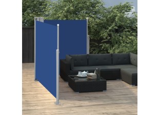 Zaťahovacia bočná markíza 160x600 cm modrá Dekorhome - POSLEDNÝ KUS