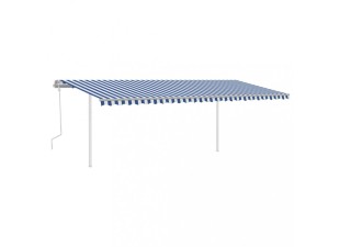 Ručne zaťahovacia markíza so stĺpikmi 350x250 cm Dekorhome