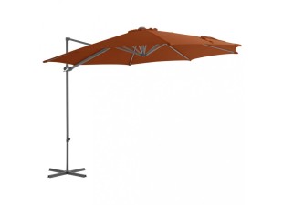 Konzolový slnečník Ø 300 cm látka / kov Dekorhome