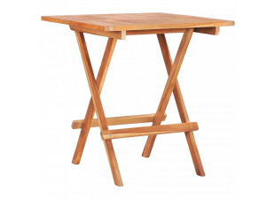 Skladací bistro stolík 60x60x65 cm teakové drevo Dekorhome