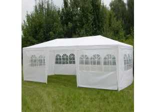 Záhradný altán 3 x 6 m biela Dekorhome