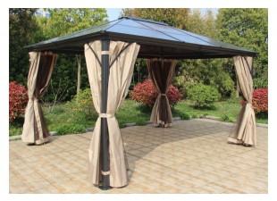 Pergola s bočnou stenou a moskytiérou 3x3,6m WH8403 Dekorhome