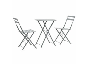 Záhradného bistro set 3 ks oceľ Dekorhome