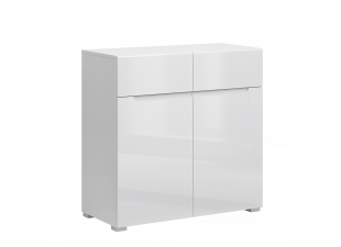 Komoda JOLK 2D2S biela extra lesk