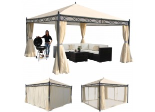 Pergola s bočnou stenou 4x4m WH5135 Dekorhome