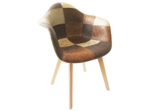 Kreslo TERST patchwork / buk