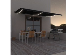 Ručne zaťahovacia markíza s LED svetlom 600x350 cm Dekorhome
