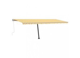 Voľne stojaca ručne zaťahovacia markíza 400x350 cm Dekorhome