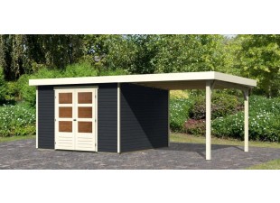 Drevený záhradný domček ASKOLA 6 s prístavkom 280 Dekorhome