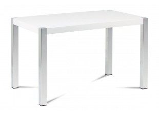Jedálenský stôl AT-2066 WT biela / chróm