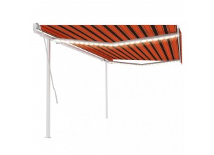 Ručne zaťahovacia markíza s LED svetlom 500x300 cm Dekorhome