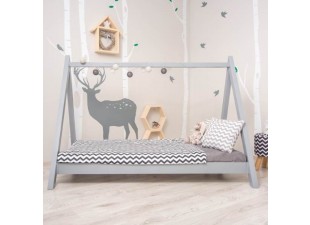 Detská Montessori posteľ GROSI sivá
