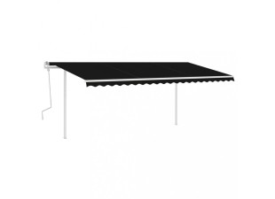 Ručne zaťahovacia markíza so stĺpikmi 500x300 cm Dekorhome