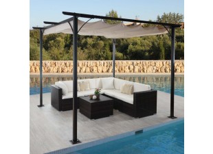 Pergola so sťahovacou strechou 3x3m WH5116 Dekorhome