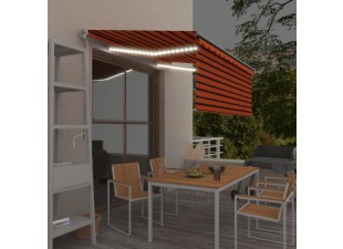 Ručne zaťahovacia markíza s roletou a LED 350x250 cm Dekorhome