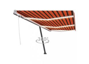 Ručne zaťahovacia markíza s LED svetlom 600x300 cm Dekorhome