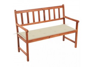 Záhradná lavica s poduškou 120 cm Dekorhome