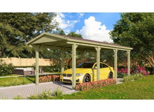Drevený prístrešok / carport 297x660 cm Dekorhome
