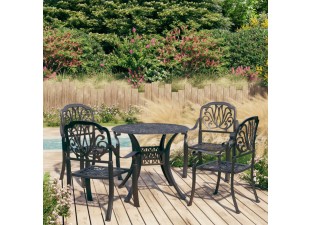 Záhradné bistro set 5 ks liaty hliník čierna Dekorhome - POSLEDNÝ KUS