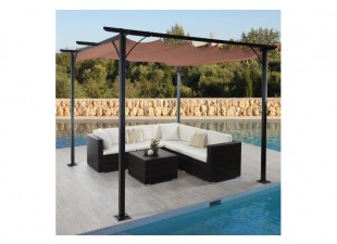 Pergola so sťahovacou strechou 3x3m WH9977 Dekorhome