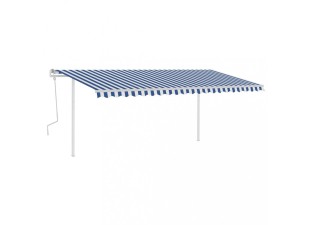 Ručne zaťahovacia markíza so stĺpikmi 500x350 cm Dekorhome
