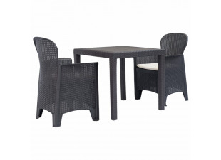 Záhradný bistro set 3 ks plast Dekorhome