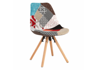 Jedálenská stolička GLORIA patchwork / buk
