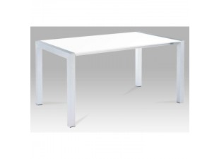 Jedálenský stôl rozkladací 150/230 DARO biela lesk / strieborná