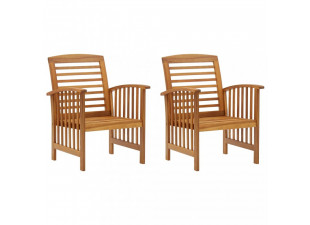 Záhradné stoličky 2 ks hnedá Dekorhome